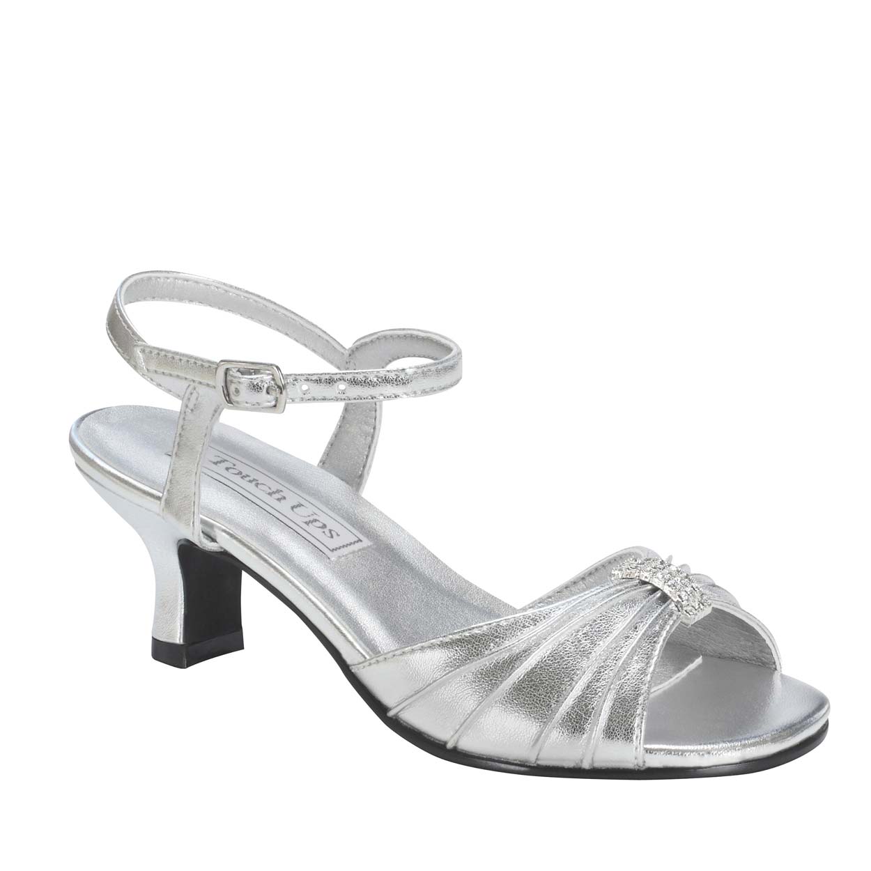 wide width silver wedding shoes